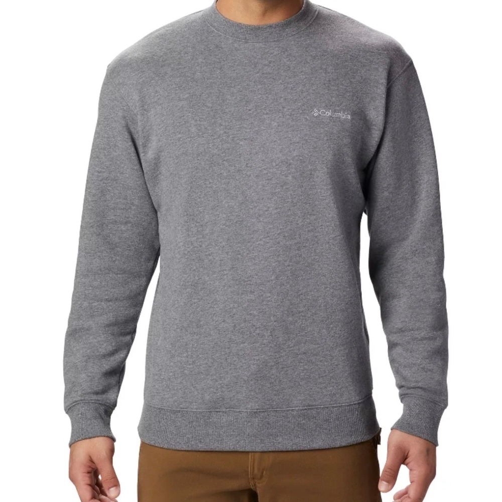 NWT Columbia Mens Hart Mountain II Crew Sweatshirt City Grey Large Gorpcore Hike
